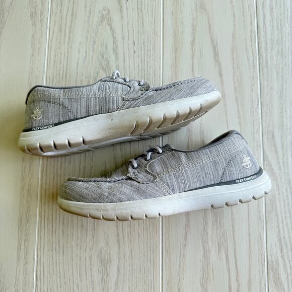 Skechers Go Walk Lite Isla Boat Shoe Women’s Size 6 Gray Jersey Knit - Picture 6 of 8